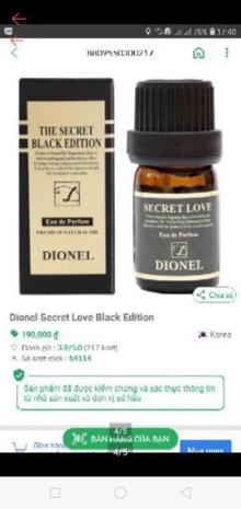 Nước hoa bím Dionel
