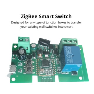 DC5-32V ZigBee Relay Module Remote Control Light Switch Work with Alexa Google Home /Tuya Smart Hub Gateway Bridge