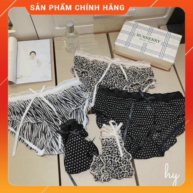 Quần Lót Nữ Ren Lưới Hoạ Tiết Da Báo Cao Cấp 3305