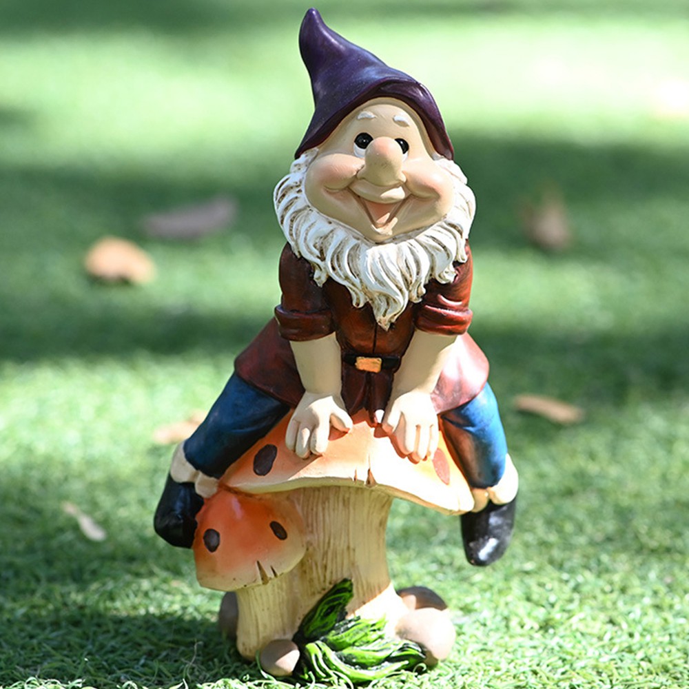 PEONY Funny Dwarf Ornament Outdoor Courtyard Lawn Figurine Gnome Statue Garden Resin Cartoon Decoration Sculpture