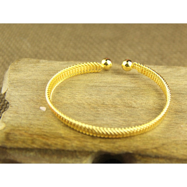 Vòng đeo tay hở BAMOER Aid027 mạ vàng điều chỉnh được thời trang cho nữ