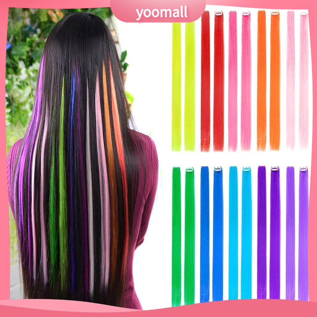 Kẹp tóc giả nối tóc bằng sợi tổng hợp chịu nhiệt cho nữ nhiều màu sắc