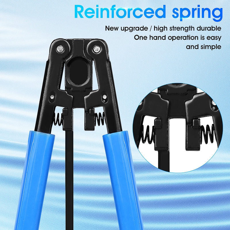 Công cụ tước dây quang Máy cắt dây cáp Kìm tuốt sợi quang cho dây cáp FTTH Tước dây màu xanh lam