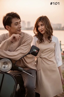 Đầm nude cột eo xinh ( kèm clip + ảnh thật)