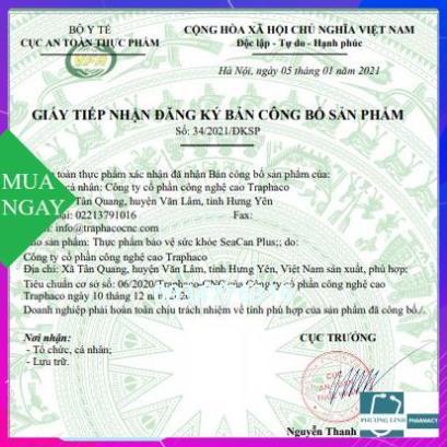 SeaCan Plus Traphaco, Bổ sung canxi tự nhiên từ tảo biển đỏ, Hộp 20 ống