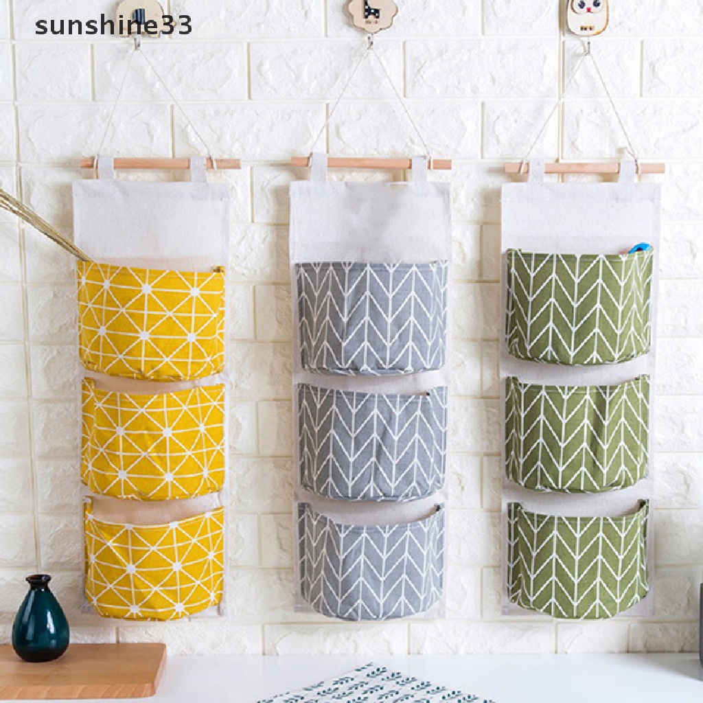 Túi Treo Tường 3 Ngăn Đựng Đồ Chơi / Mỹ Phẩm / Đồ Dùng Tiện Dụng