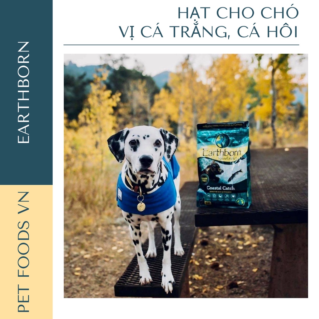 Hạt cho chó EARTHBORN Coastal Catch 2,5kg vị Cá Trắng, Cá Hồi &amp; Cá Trích