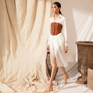 LYZA - Set áo sơ mi kèm corset