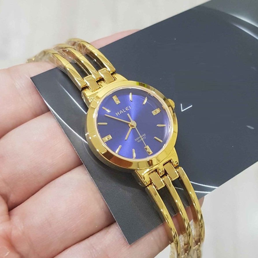 Đồng Hồ Nữ HALEI V6 Mạ Vàng Đính Đá Sang Trọng Quý Phái - Dây Vàng Mặt Trắng | BigBuy360 - bigbuy360.vn