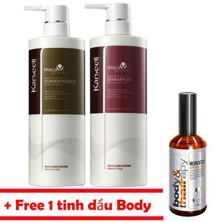 Freeship 99k TQ_Bộ gầu gội xả karseell + Tặng 1 tinh dầu BODY