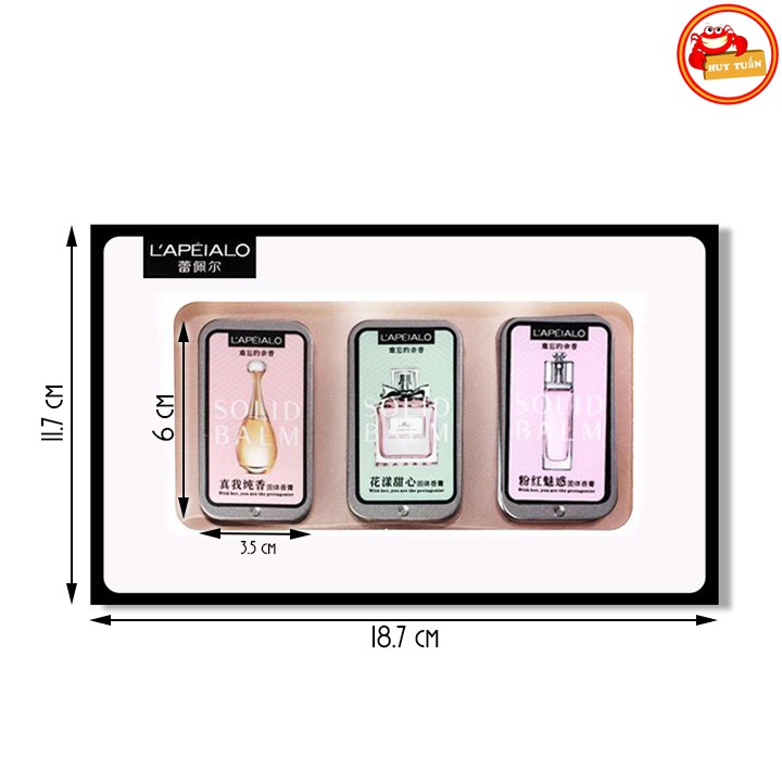 SET 3 hộp nước hoa khô mini L'apeialo dùng được cho cả nam và nữ (NHK03) | BigBuy360 - bigbuy360.vn