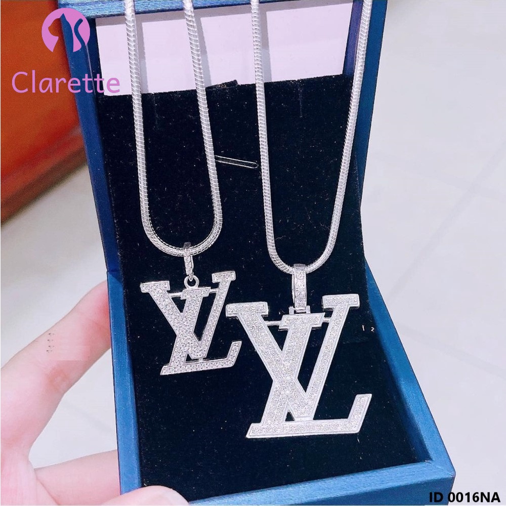 Dây chuyền bạc cho nam mặt L V Clarette 0016NA