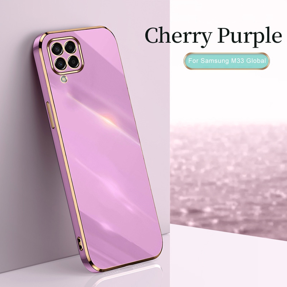 Ốp Điện Thoại Silicon Chống Sốc Mạ Viền Cho Samsung Galaxy M33 5G 2022 6.6" Sumsung M