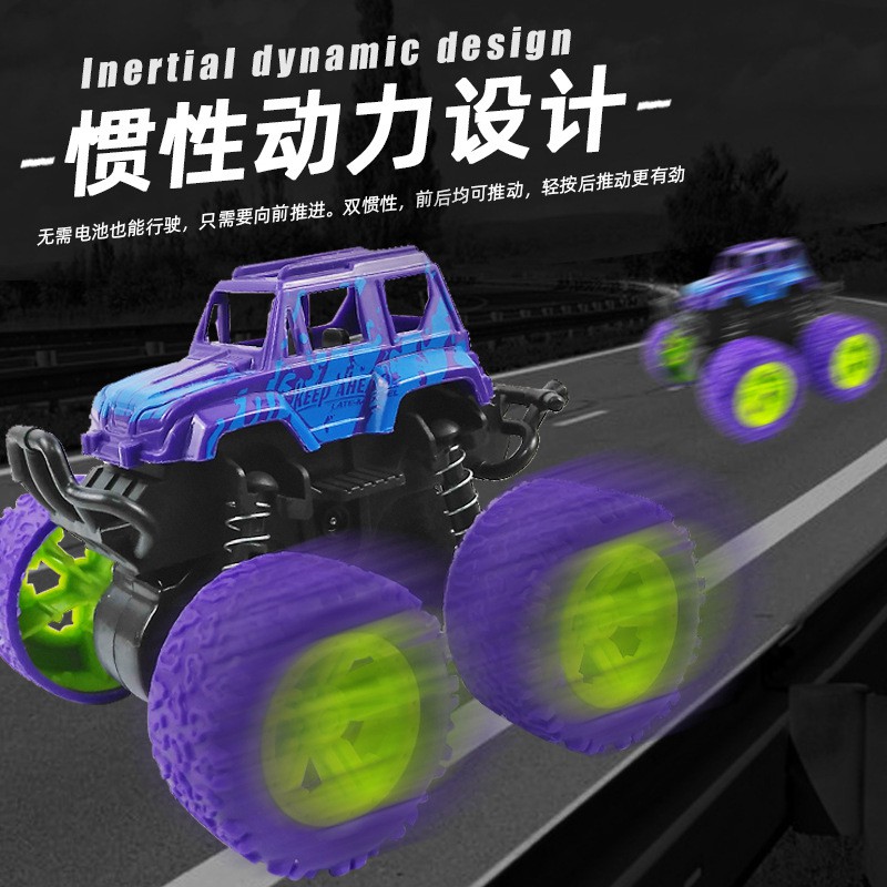 Đồ chơi Trẻ Em Xe Địa Hình Bánh Đà, Xe Quán Tính Nhào Lộn 360 Độ Cho Bé - Đồ chơi cực ngầu