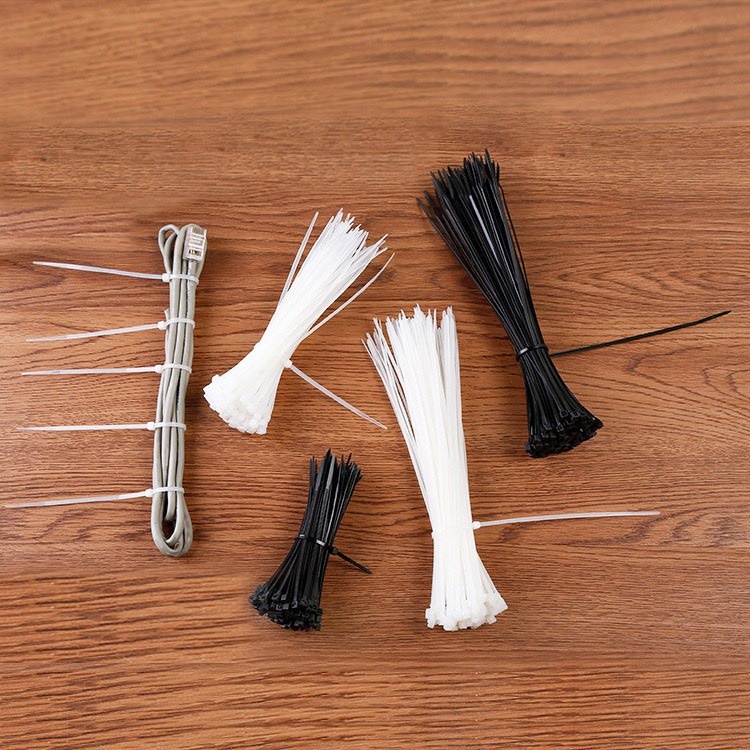 Túi 100 Dây Thít Rút Nhựa Màu Trắng 10cm, 15cm, 20cm Buộc Dây Điện Đồ Vật Dẻo Dai Bền Bỉ Và Chịu Lực Chịu Nhiệt