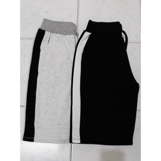 Quần short thun phối sọc nam
