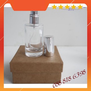 Lọ chiết nước hoa 20ml thủy tinh vuông, vòi xịt - không chứa dung dịch