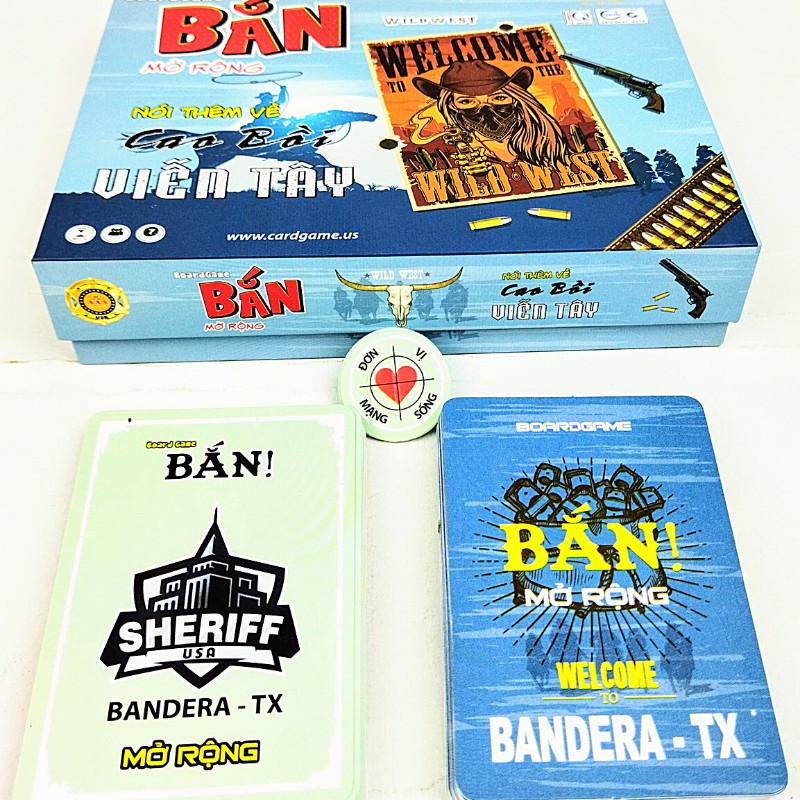 Boardgame Bắn! Mở rộng 2021 - Kể thêm về Cao Bồi, dễ chơi cho cả trẻ em và người lớn từ 4 - 7 người [Chính hãng AAA-LHT]