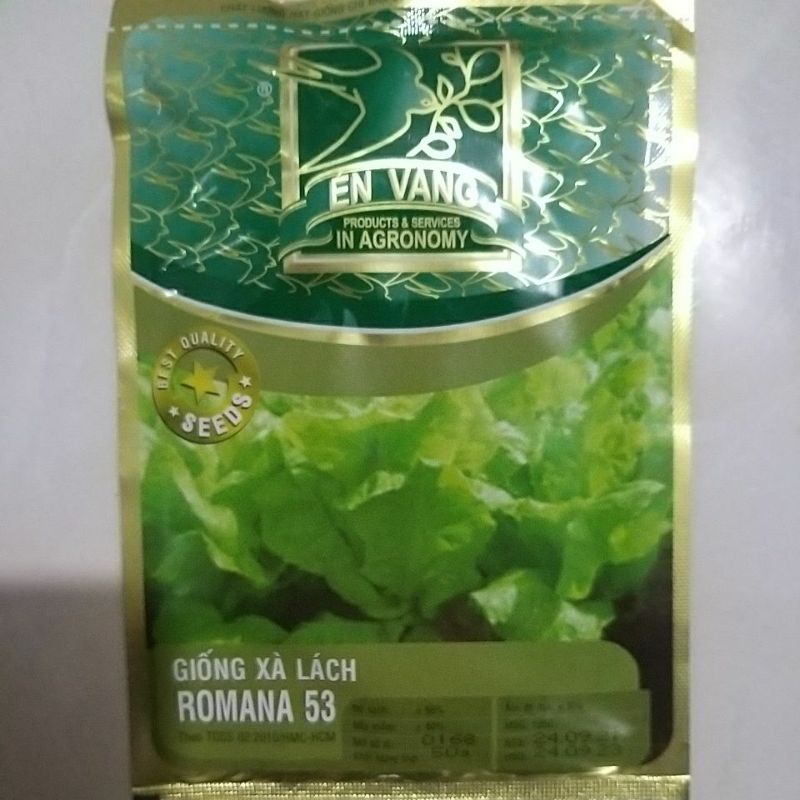 Hạt giống xà lách Romana 53 Én Vàng gói 50g