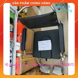 (Gía Sỉ ) (Giao hàng luôn) Xe đẩy có bô, Ghế bô vệ sinh Lucass GX-900, có đệm da, bánh xe di chuyển, chỗ để chân cao cấp