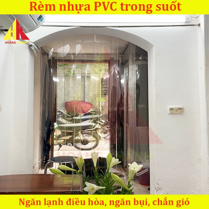 Rèm nhựa PVC ngăn lạnh điều hòa HOANGKHANH  Rèm ngăn lạnh giá rẻ - Màn nhựa PVC trong suốt