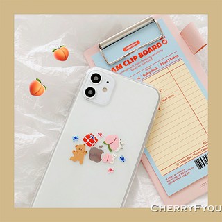 Ốp lung iphone Ốp Điện Thoại Iphone Gấu Đeo Nơ