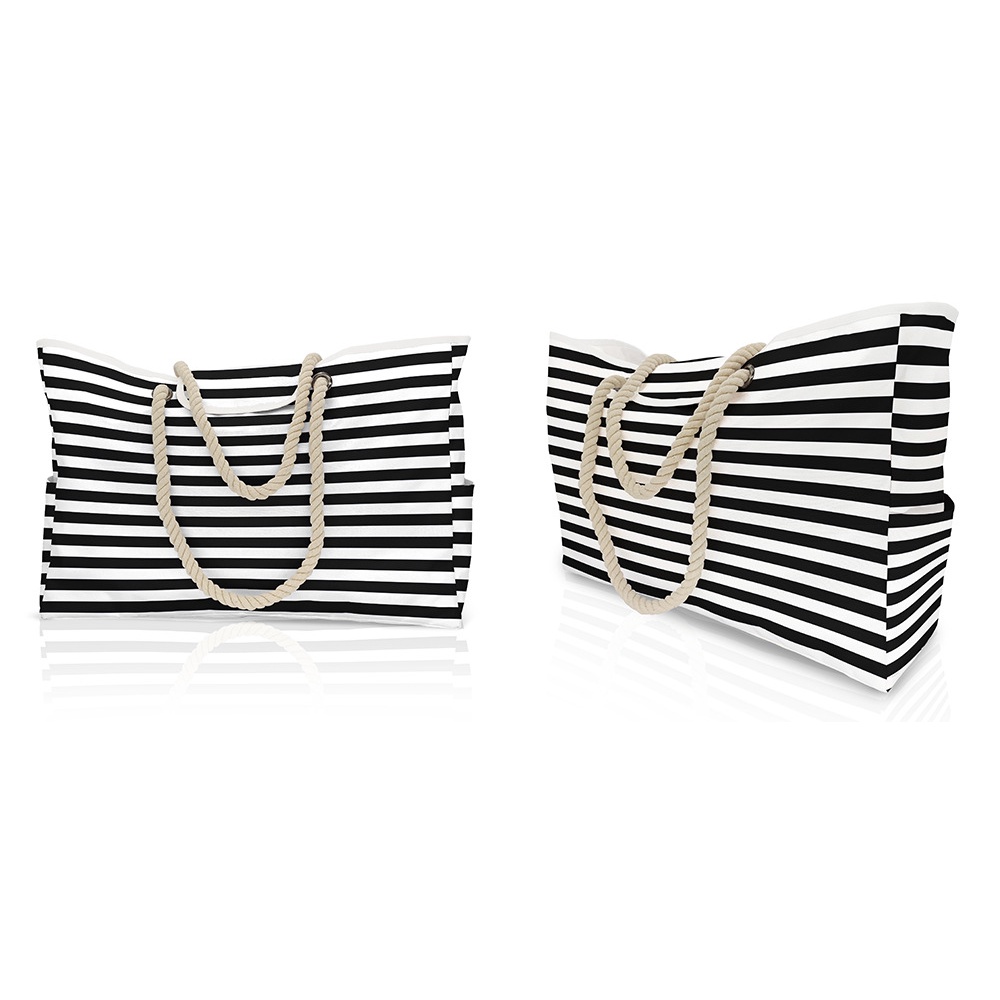 Túi Xách Tote Kẻ Sọc Cỡ Lớn Thời Trang Đi Biển Mùa Hè 2022