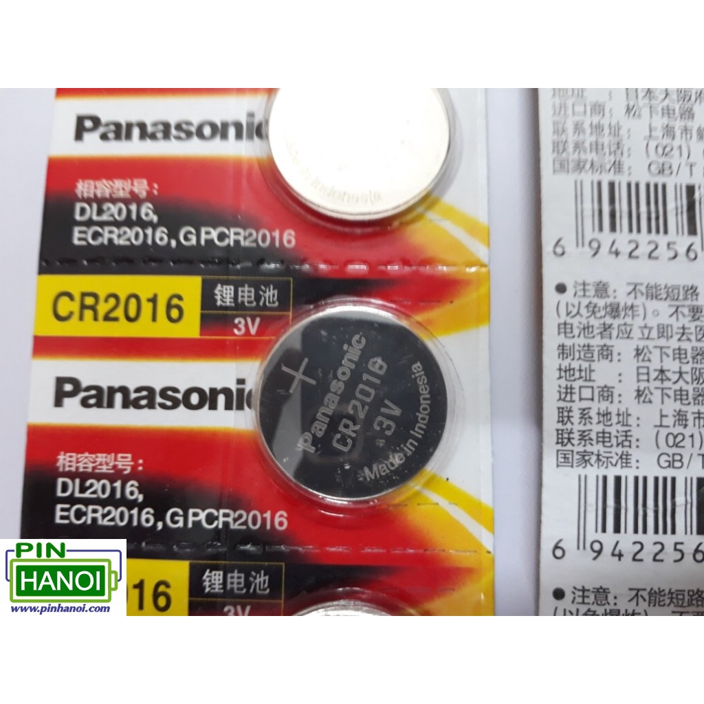 Pin cúc áo Panasonic CR1220 CR1616 CR1620 CR1632 CR2016 CR2025 CR2032 Lithium 3V Made in Indonesia