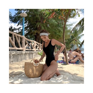 Áo tắm/đồ bơi 1 mảnh một mảnh đen/trắng hở lưng lọt khe sexy