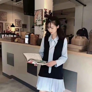 Váy len nữ sinh chân dập ly