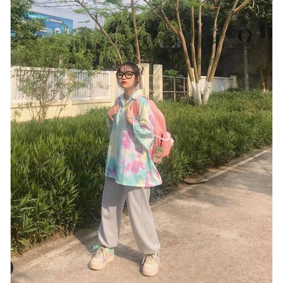 [Mã FAMAYMA2 giảm 10K đơn 50K] ÁO SƠ MI NAM NỮ GUUZ LOANG CỘC TAY 4 MÀU OVERSIZE FORM RỘNG CÁ TÍNH | BigBuy360 - bigbuy360.vn