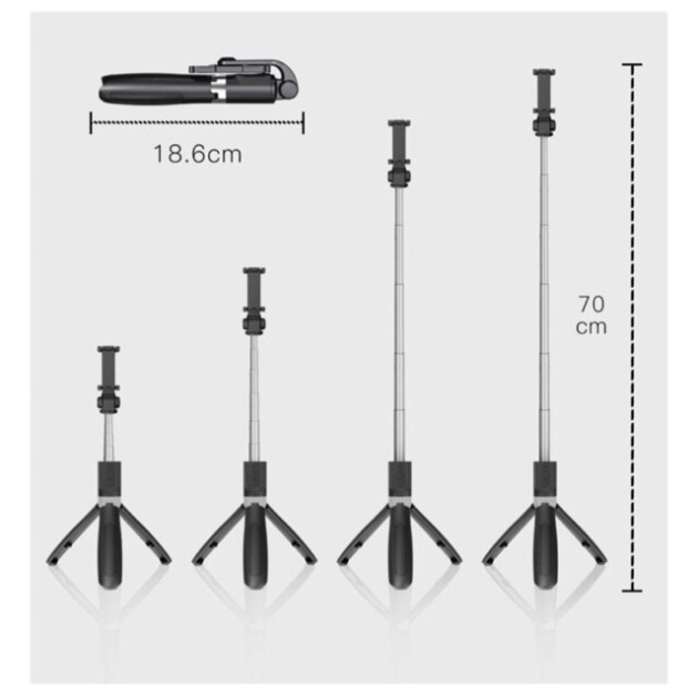 Gậy Chụp Ảnh Tripod L01, Gậy Selfie Có 3 Chân Kiêm Giá Đỡ Điện Thoại - Phụ Kiện Tuấn Ngọc | BigBuy360 - bigbuy360.vn