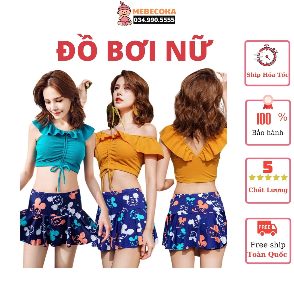 BIKINI LOẠI ĐẸP ,Bộ đồ bơi bikini hai mảnh 3 chi tiết đi bơi đi biển nữ - Áo tắm siêu xinh, kín đáo mã vẫn đẹp