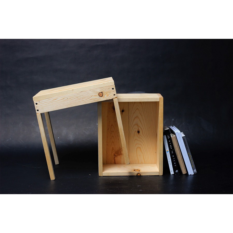 hộp gỗ kín trang trí bàn học, decor phòng ngủ vintage | BigBuy360 - bigbuy360.vn