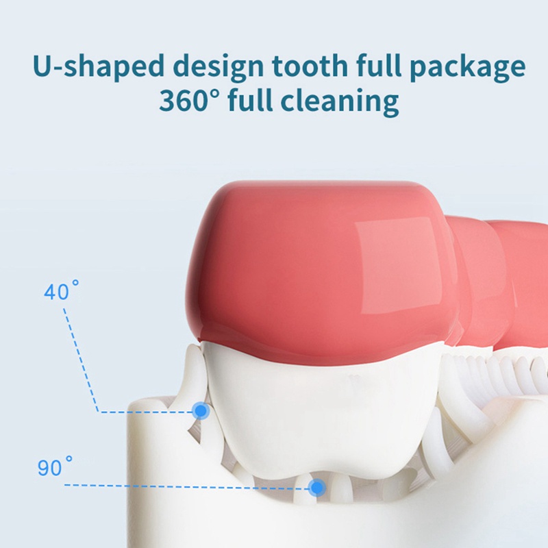 [Hàng mới về] Bàn chải đánh răng lông mềm hình chữ U cho bé 2-12 tuổi