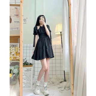 Đầm cột yếm thiết kế cao cấp bigsize (Thời trang Vicky G) HN54-08