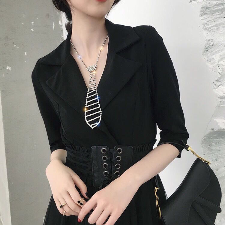 Vòng Cổ Choker Dài Đính Đá Thời Trang Quyến Rũ Cho Nữ