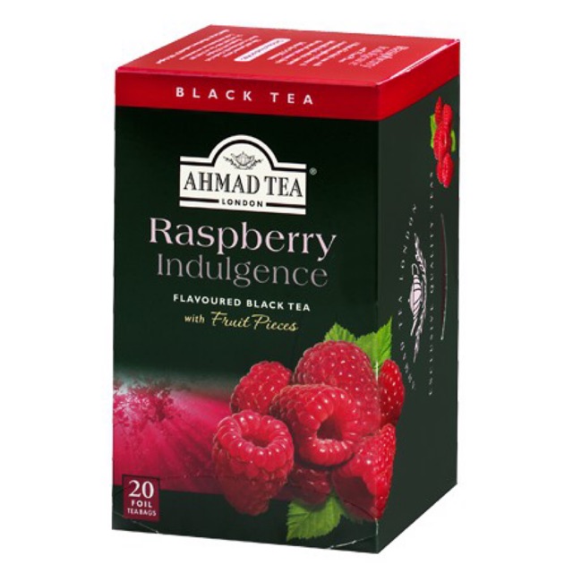 Trà Mâm xôi/ Phúc Bồn Tử Ahmad 40g (túi lọc có bao thiếc - 20 túi/hộp) - Ahmad Raspberry Indulgence Tea