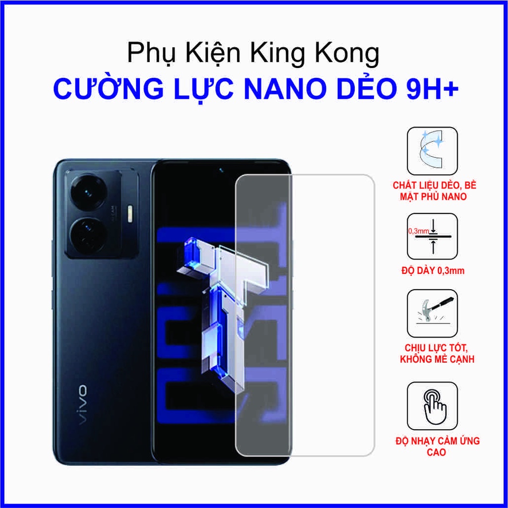Dán cường lực Vivo T1 5G Cường lực nano dẻo 9H+