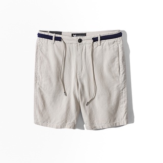 Quần short nam Heboz có dây rút và phối lưng, chất vải linen nhẹ, mát mẻ và sang trọng - 00000752
