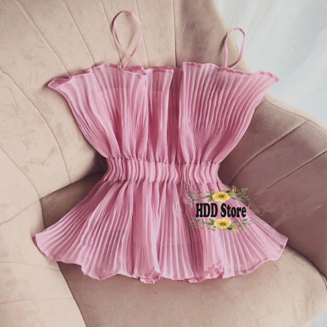 Áo Hai Dây Dập Ly, Áo Voan Dập Ly 2 Dây | BigBuy360 - bigbuy360.vn