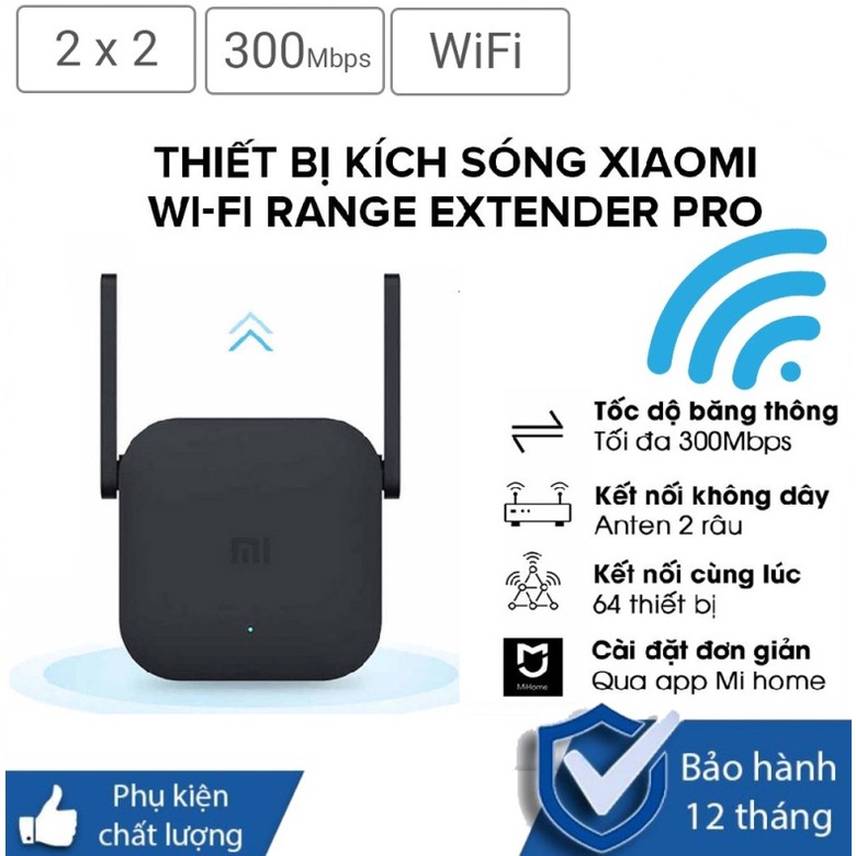 Kích sóng wifi Xiaomi Mi Wifi Repeater Pro phiên bản mới 300 Mbps New