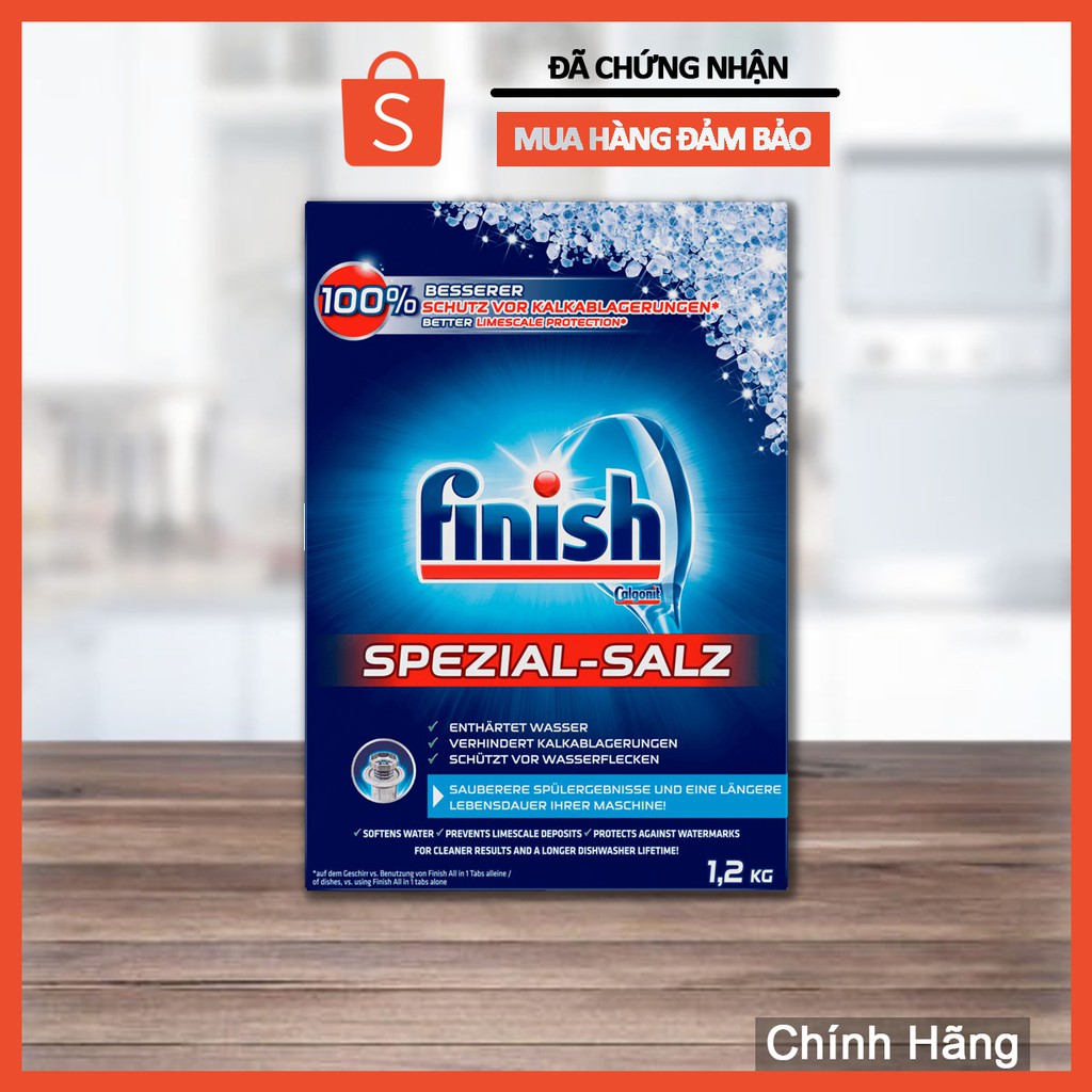 Combo rửa bát Finish All in one 100V + Muối 1.2kg + Nước làm bóng 800ml