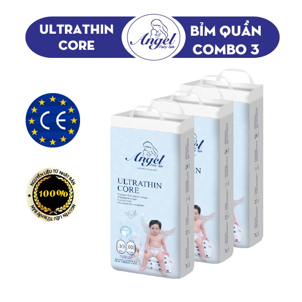 COMBO 3 Bỉm Quần ANGEL Absorbent Size M38 - L36 - XL34 - XXL32 - XXXL30