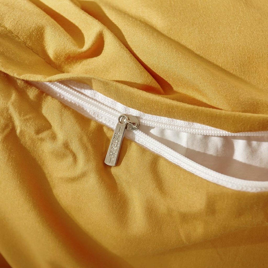 Bộ chăn ga gối cotton tici mix kẻ caro be vải mềm đẹp