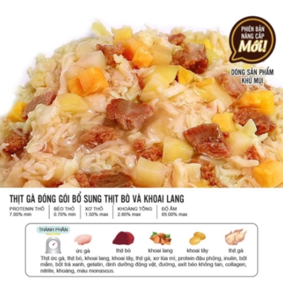 Pate dinh dưỡng cho chó - Sốt thịt gà DoggyMan - Sốt thịt thật 70g