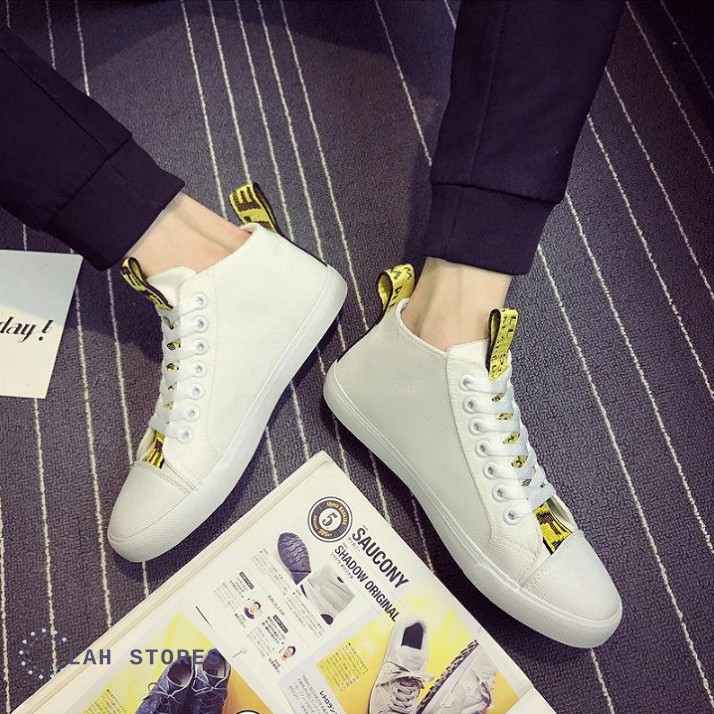 Giày thể thao sneaker nam cổ lửng STREAMERS LAH STORES. Chất liệu vải canvas thoáng khí, đế cao su chống trơn trượt