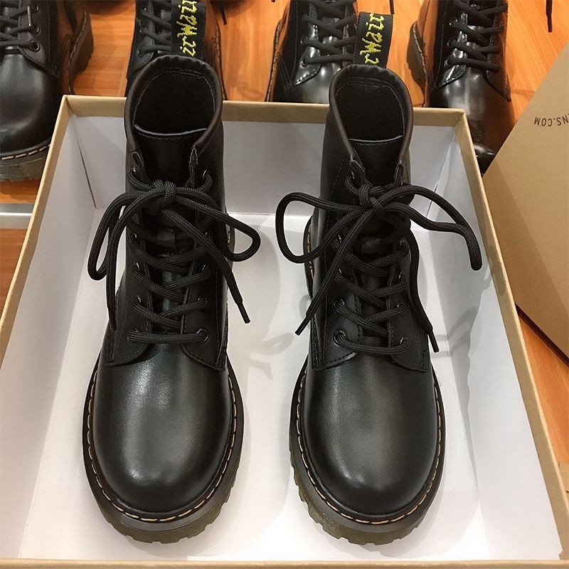 bốt cổ thấp nữ da thật Dr.martens 1460