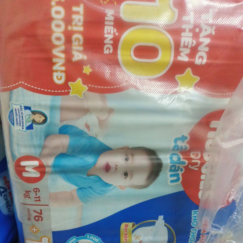 Tã dán Huggies M76+6 miếng
