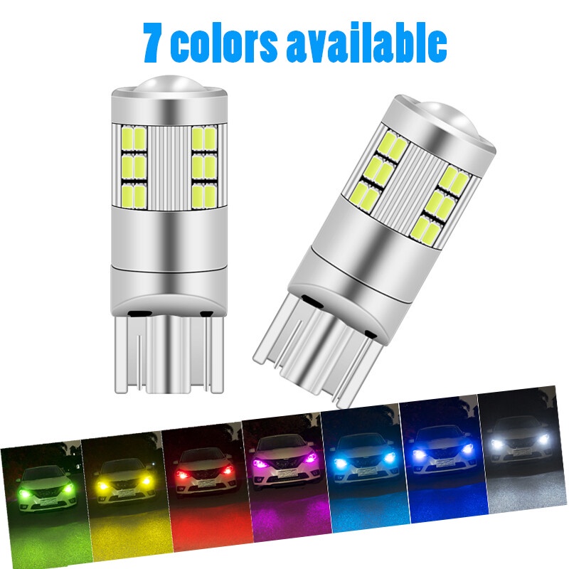 Bộ 2 Đèn LED DRL 194 168 27SMD W5W 18W 3200LM Ánh Sáng Xanh Lá 12V Dành Cho Ô Tô